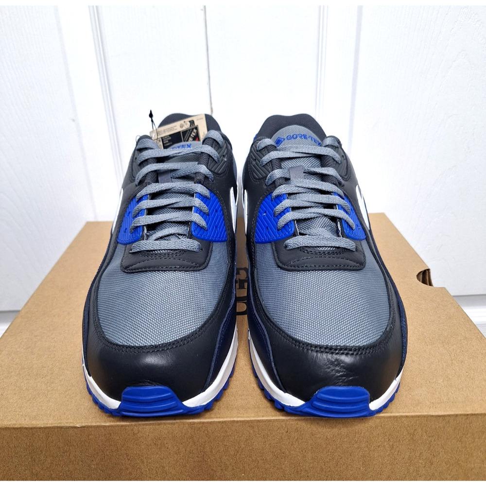 Nike Air Max 90 Gore Tex Cool Grey Racer Blue FD5810-003 size 12 - Picture 2 of 6